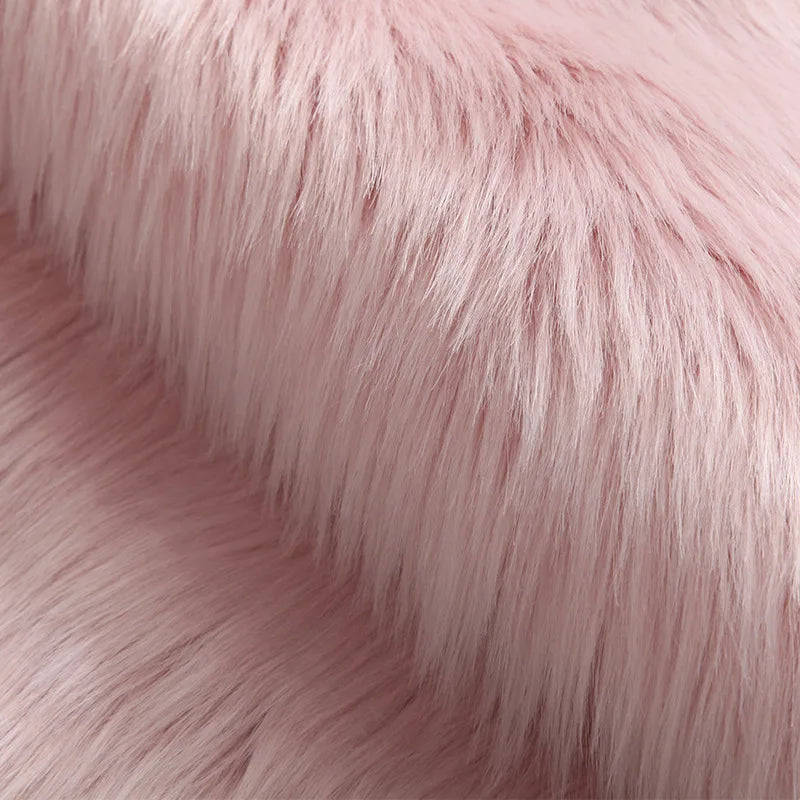 Texture Tapis Rond Shaggy Rose