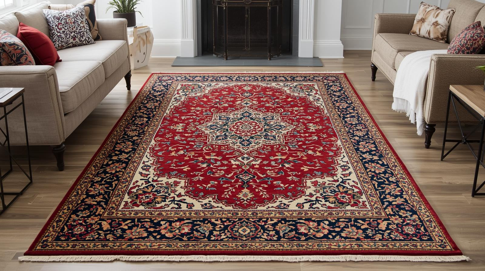 Tapis persan dans un salon